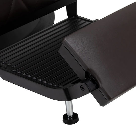 Barber Equipment Barber Chair Brown with Adjustable Height and Hydraulic Lifting