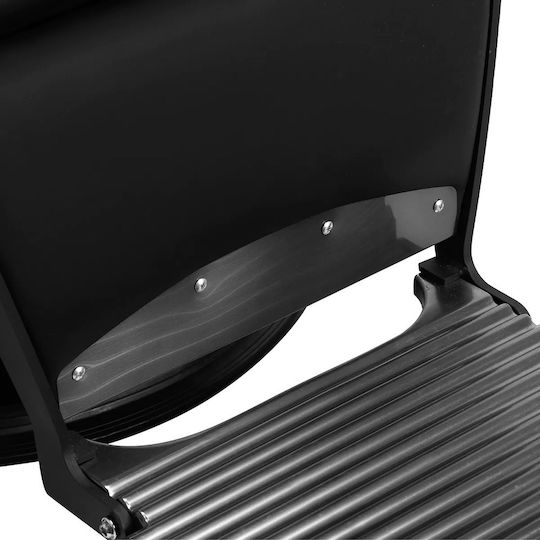 Barber Equipment Стол За Бръснар Черен С Регулируема Височина И Хидравличен Механизъм За Повдигане