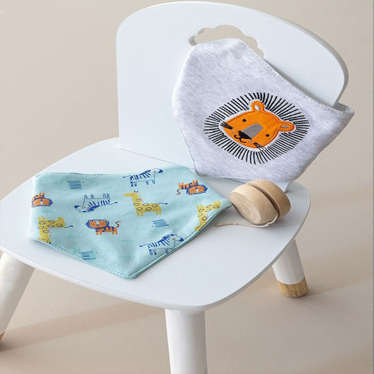 Palamaiki Bandana Stoff mit Bügelverschluss und Schlaufe BOOALO - BLUE 2Stück