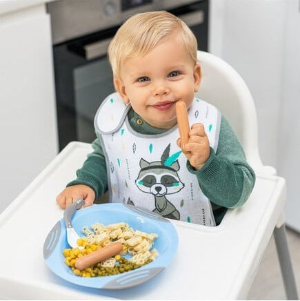 Babyono Καρπουζάκια Σαλιάρα Υφασμάτινη με Αυτοκόλλητο Κόκκινη για 6 m+