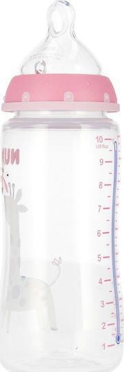 Nuk Plastic Baby Bottle Anti-Colic with Silicone Nipple for 0-6 months Pink 300ml