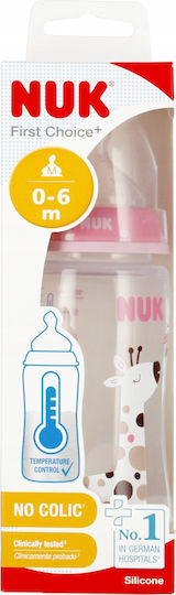 Nuk Plastic Baby Bottle Anti-Colic with Silicone Nipple for 0-6 months Pink 300ml