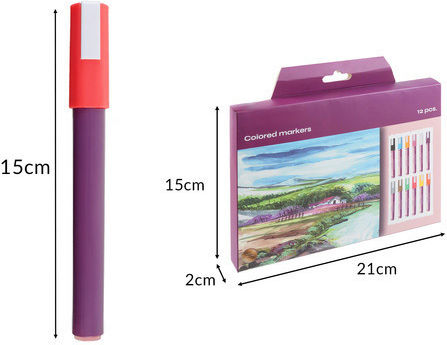 Acrylmarker 4mm Multicolor 12Stück
