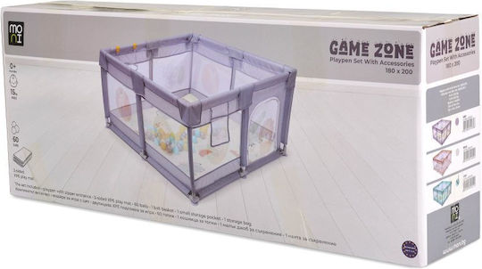 Moni Gamezone Parc Cu Saltea Gri 180x200cm