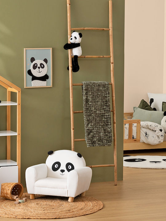 Atmosphera Rundes Kinder Wurfkissen Panda Weiß Φ27cm