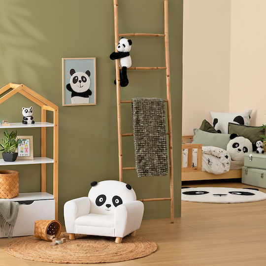 Atmosphera Rundes Kinder Wurfkissen Panda Weiß Φ27cm