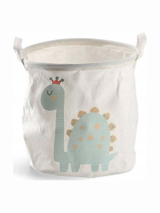 Children's Storage Basket made of Fabric Dino White 30x30x30cm 1pcs