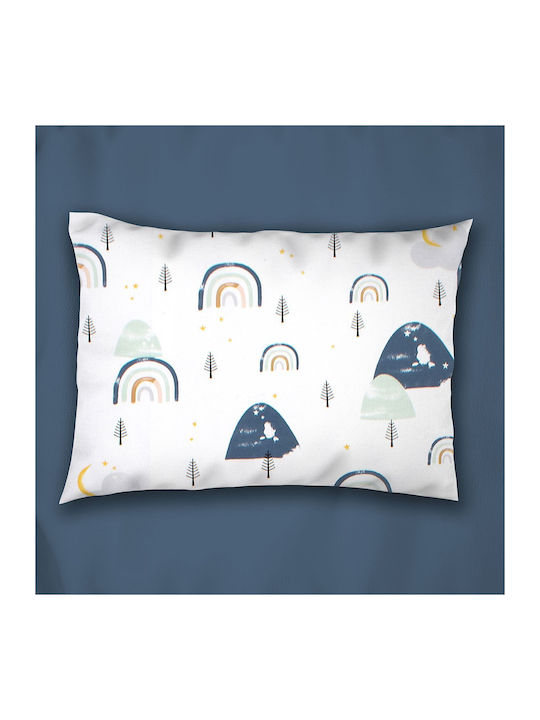 Dimcol Baby Pillowcase White-Blue 45x35cm