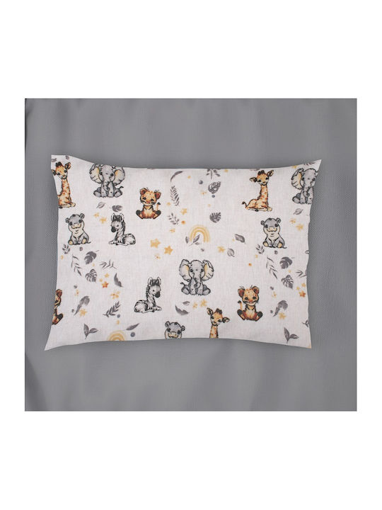 Dimcol Baby Pillowcase White-Grey 45x35cm