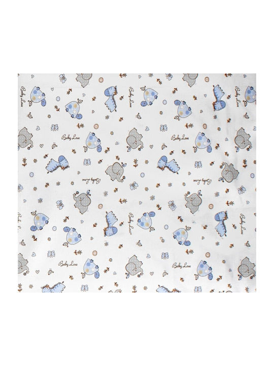 Dimcol Baby Pillowcase White Sky Blue 45x35cm