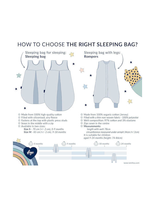 La Millou Winter Sleeping Bag 2.5 Tog Light Blue