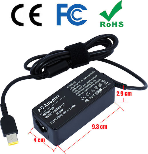 Încărcător adaptor de alimentare laptop Lenovo G50-30 Model 80g0 Serial Pf0714wu 36200610 Adlx45ncc3a 20v2.25a Încărcător notebook laptop Cod OEM 60060