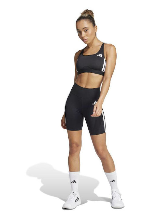 Optime Essentials 3-Stripes Schulung Frauen Fahrrad Leggings Schwarz