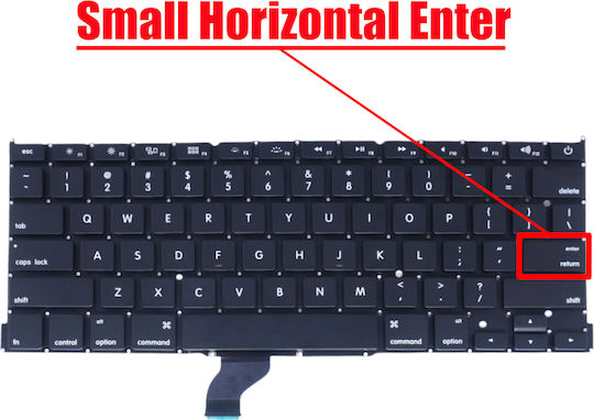 Tastatură Laptop Apple MacBook Pro Retina 13" A1502 2013 2014 Mf839 Mf840 Mf841 Me864 Me664 Me293 Me294 Us Fără Ramă Negru Cod 40171usbl
