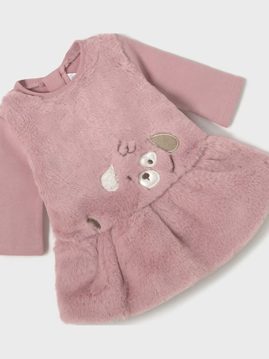 Mayoral Children's Dress Velvet Pink