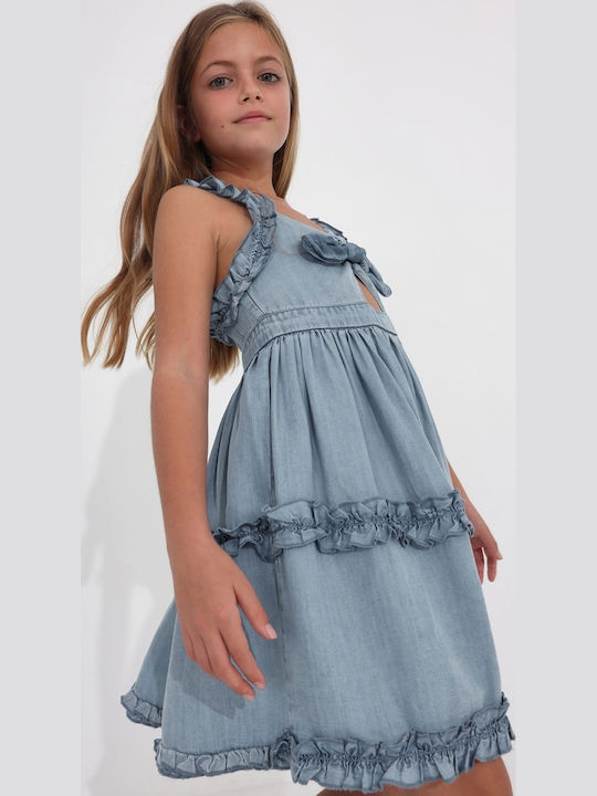 Rochie pentru Copii Fără mâneci Denim Albastru