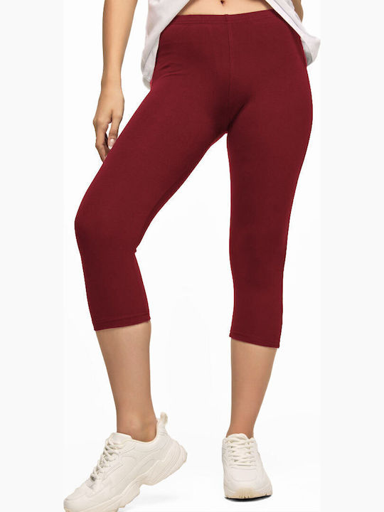 Women's Capri Training Legging Burgundy