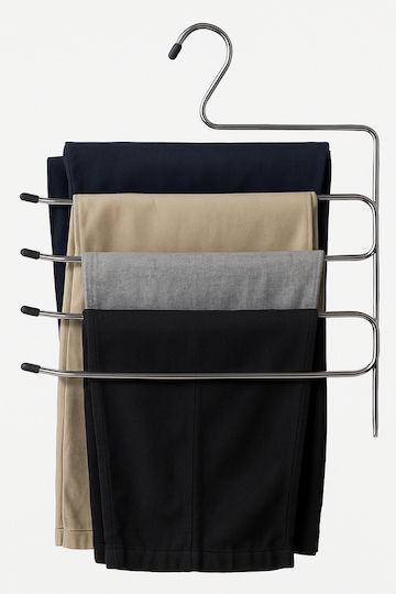 HANGERHUB Umeraș pentru Dulap Pliabile pentru pantaloni Metal 5buc HANGERHUB Umeraș pentru Dulap Pliabile pentru pantaloni Metal 5buc