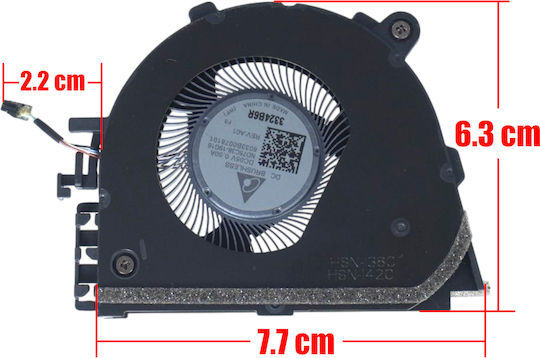 Laptop CPU Cooling Fan for HP EliteBook x360 830 G7 830 G8 M03868-001 6033b0078001 ND75C38-19G16 HSN-I38C HSN-I42C 4pin Code 81463
