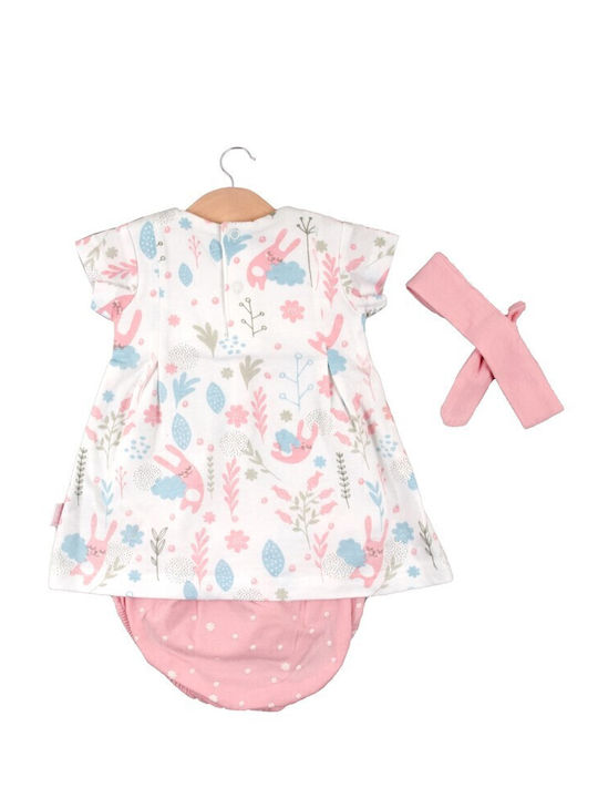 Rochie Fete Fără Mâneci Set Cu Chilot Și Accesorii Alb