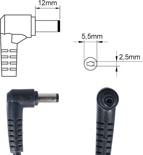Laptop Power Supply AC Adapter Charger Fujitsu 19V 2.2A 80W 5.5mm x 2.5mm E2000 E2010 Fujitsu Siemens Lifebook E4000 Series E4000d E4010 E4010d Fujitsu Siemens Lifebook E6000 Series Laptop Notebook Charger OEM High Quality Code 60021