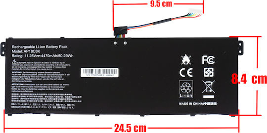55 3 Съвместима Батерия за Acer Aspire / Chromebook / TravelMate Acer Aspire 5 A514, A515, SF314, R67U, R7G7, R9NN, R8HA, R50V с 4470mAh
