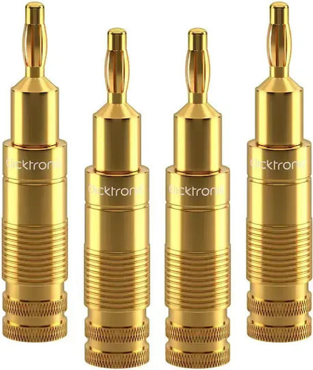 Clicktronic Ștecher Banană masculin Auriu (53983)