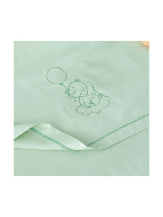 Kentia Cocoon 10 Baby Sheets Set Crib Cotton Green 120x170cm 3pcs