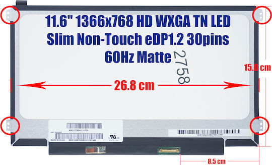 Екран 11.6 Инча За Лаптоп TOSHIBA Portege Z930-16V