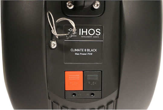 Ihos Climate 8 Black Passive Installation Speaker In/Outdoor 2-Way 8"
