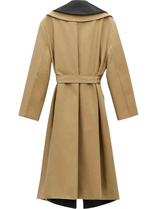 Femeie Beige Trenci