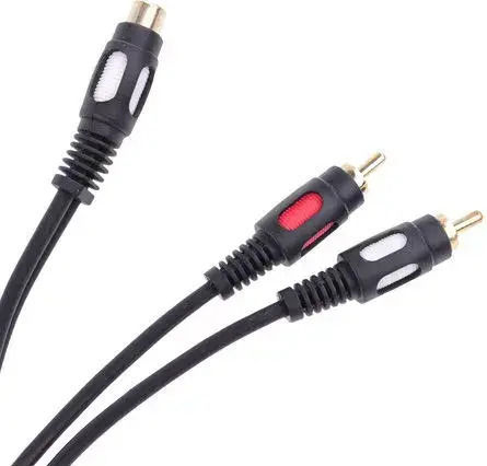 1 Rca Socket Cable 2 Rca Plugs 25cm