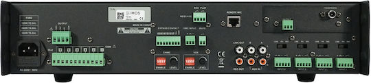 Ihos IPA-480 Integriert Kommerzieller Verstärker mit 6 Zonen und FM/Bluetooth-Anschlüssen