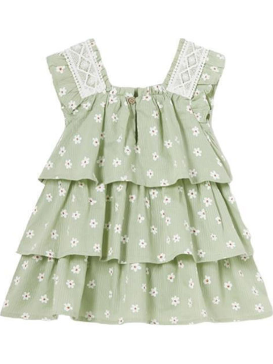 Kinderkleid Ärmellos Blumen Aloe