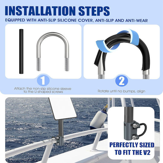 Κιτ Τοποθέτησης - Steel RV Pole Mount Compatible for Starlink V2 Adjustable Outdoor Antenna 1-PER0015