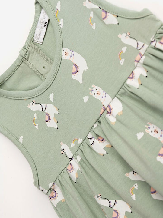Children's Dress Sleeveless Green