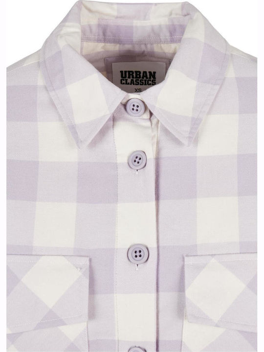 Дамско Проверено White Sand/Soft Lilac Overshirt Oversized
