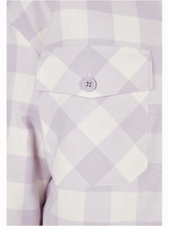 Дамско Проверено White Sand/Soft Lilac Overshirt Oversized