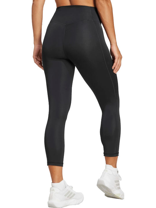 Optime Essentials Training Women's Cropped High Waist Black Leggings