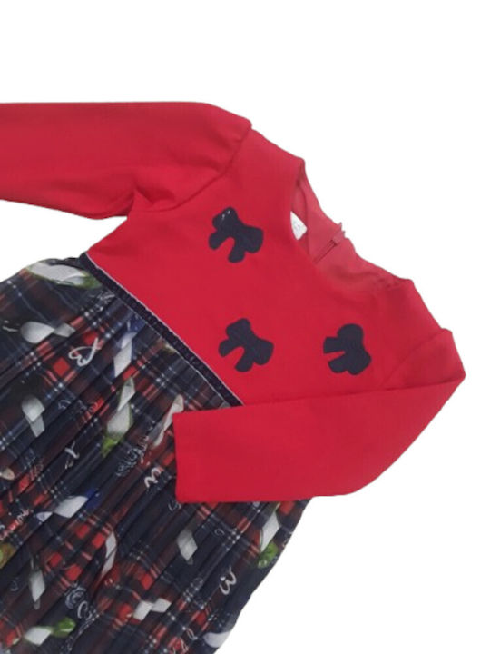 Children's Dress Long Sleeve Tulle Red