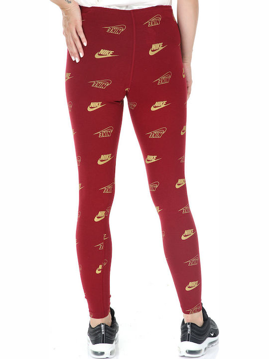 red and gold nike leggings