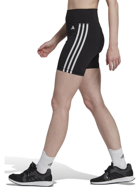 Essentials 3-Stripes Training Women's Bike Leggings High Waist Black