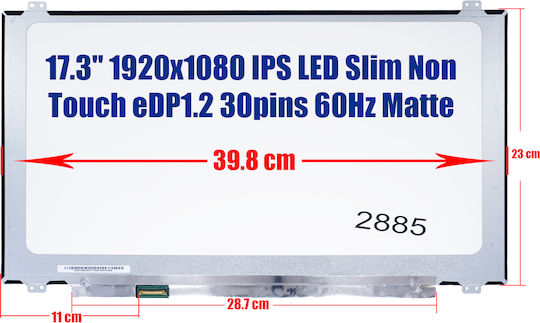 Οθόνη Laptop Hp Omen 17 An009nv Hp Omen 17-w202nv Hp Omen 17 An124nv Κωδ 2885