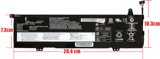 11.4v Συμβατή Μπαταρία για Lenovo IdeaPad / Yoga Lenovo 730-13IKB, 730-15, 730-15IWL, 730-15IKB με 4520mAh