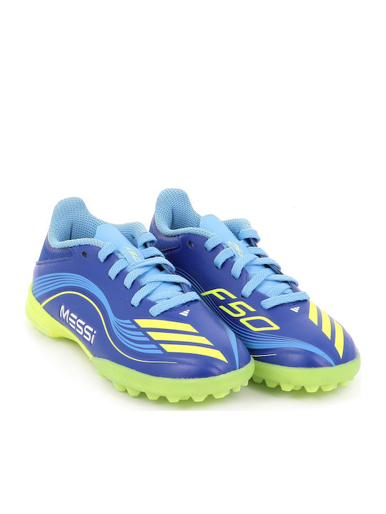F50 Messi League TF Παιδικά Ποδοσφαιρικά Παπούτσια με Σχάρα Royal Blue / Solar Yellow / Semi Blue Burst