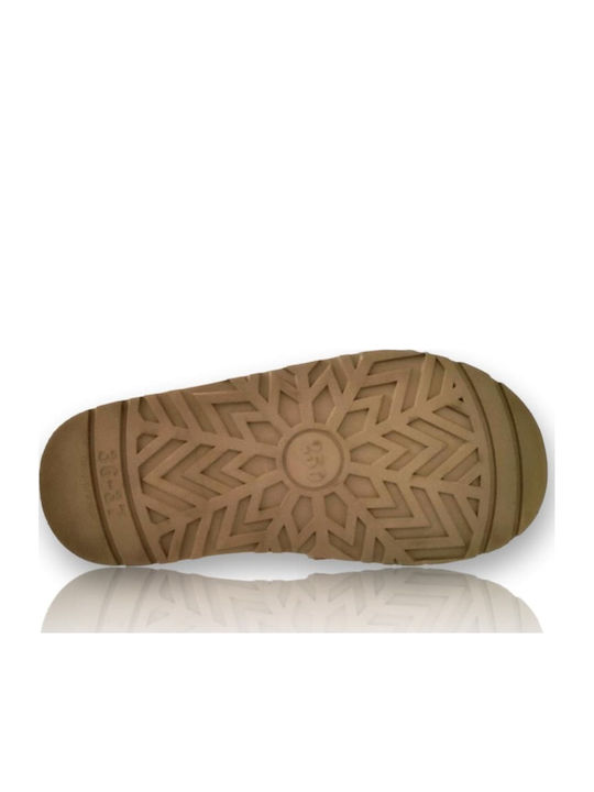 Winter Women's Slippers with Fur Green