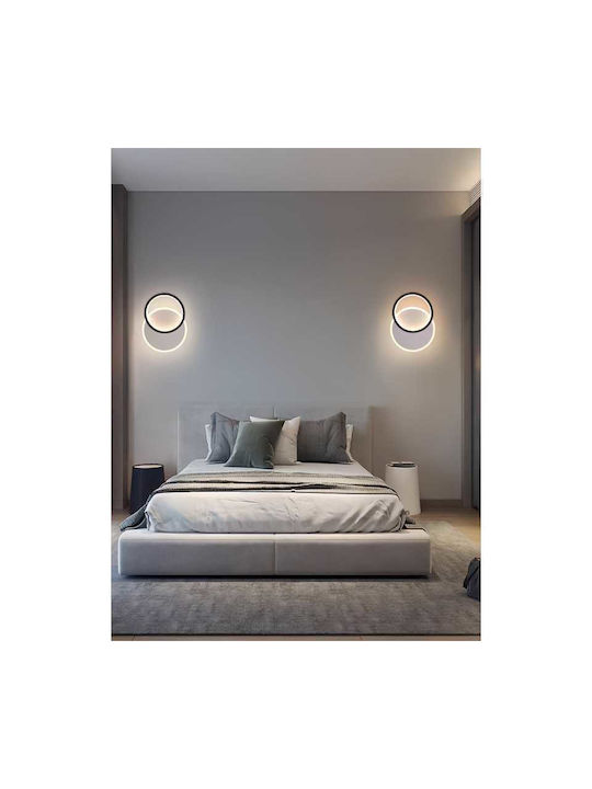 Lightplanet Leuchte Wand mit Integrierter LED und Warmweißes Licht Schwarz