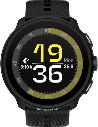 Suunto Run Stainless Steel 46mm Smartwatch with Heart Rate Monitor (All Black)
