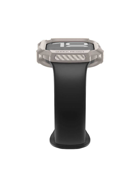 Spigen Rugged Armor Силиконов Калъф в Бежов цвят за Apple Watch 10, Apple Watch 11, 42 мм
