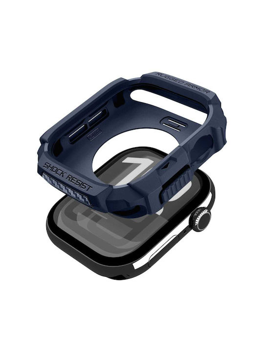 Spigen Rugged Armor V2 Θήκη Σιλικόνης σε Μπλε χρώμα για Apple Watch 11 42mm